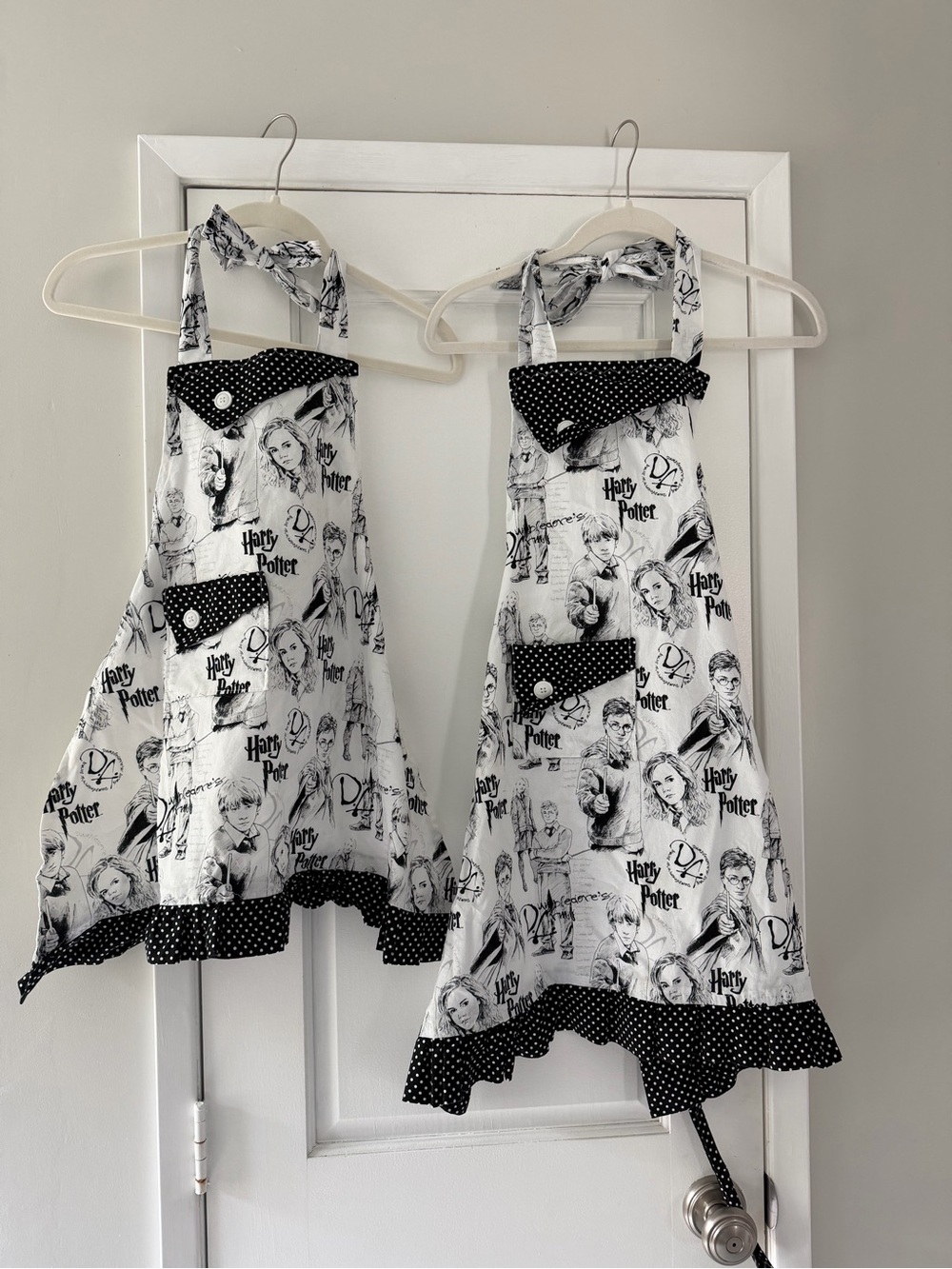 Harry Potter Adult and Child Black & White Apron Dress - Two